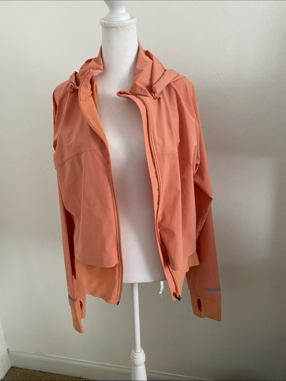 Sweaty Betty Coral Peach Hooded Utility Jacket
